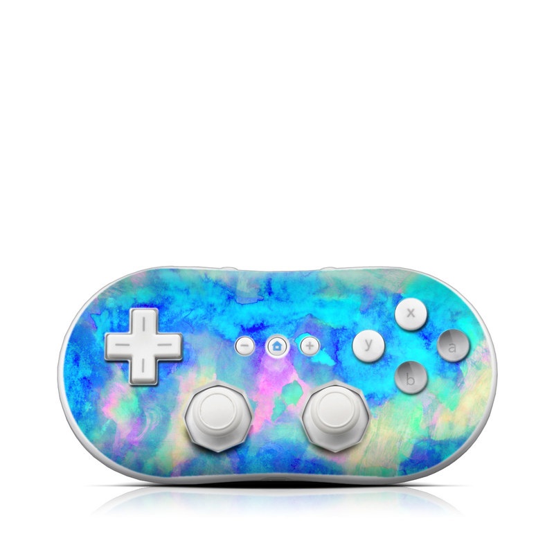 Wii Classic Controller Skin - Electrify Ice Blue (Image 1)