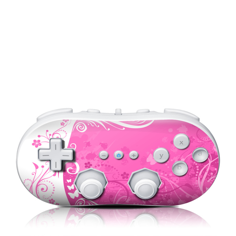 Wii Classic Controller Skin - Pink Crush (Image 1)