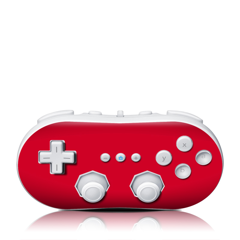 Wii Classic Controller Skin - Solid State Red (Image 1)