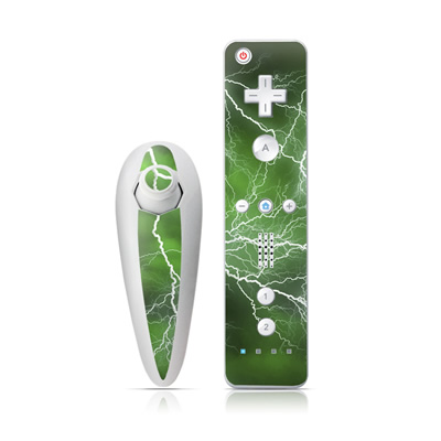 Wii Nunchuk Skin - Apocalypse Green