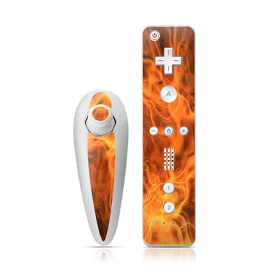Wii Nunchuk Skin - Combustion