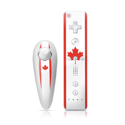 Wii Nunchuk Skin - Canadian Flag