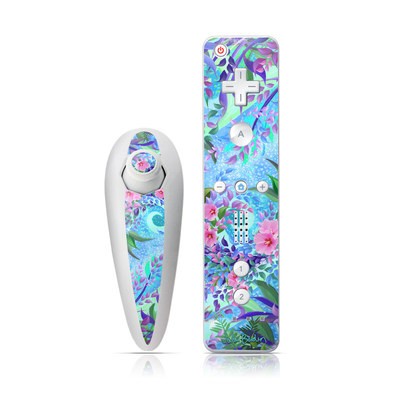 Wii Nunchuk Skin - Lavender Flowers