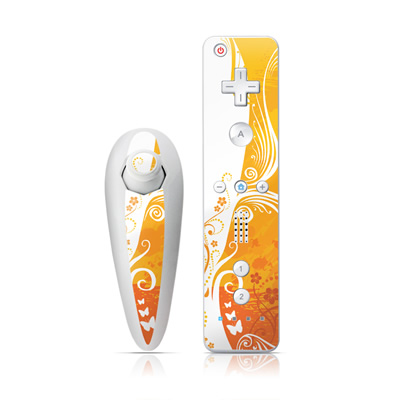 Wii Nunchuk Skin - Orange Crush