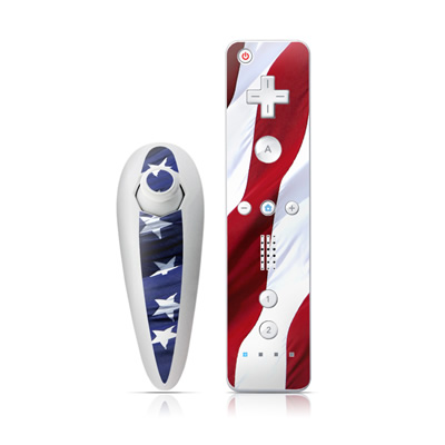 Wii Nunchuk Skin - Patriotic