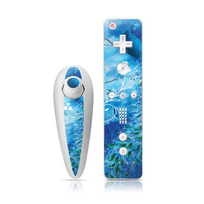 Wii Nunchuk Skin - Peacock Sky
