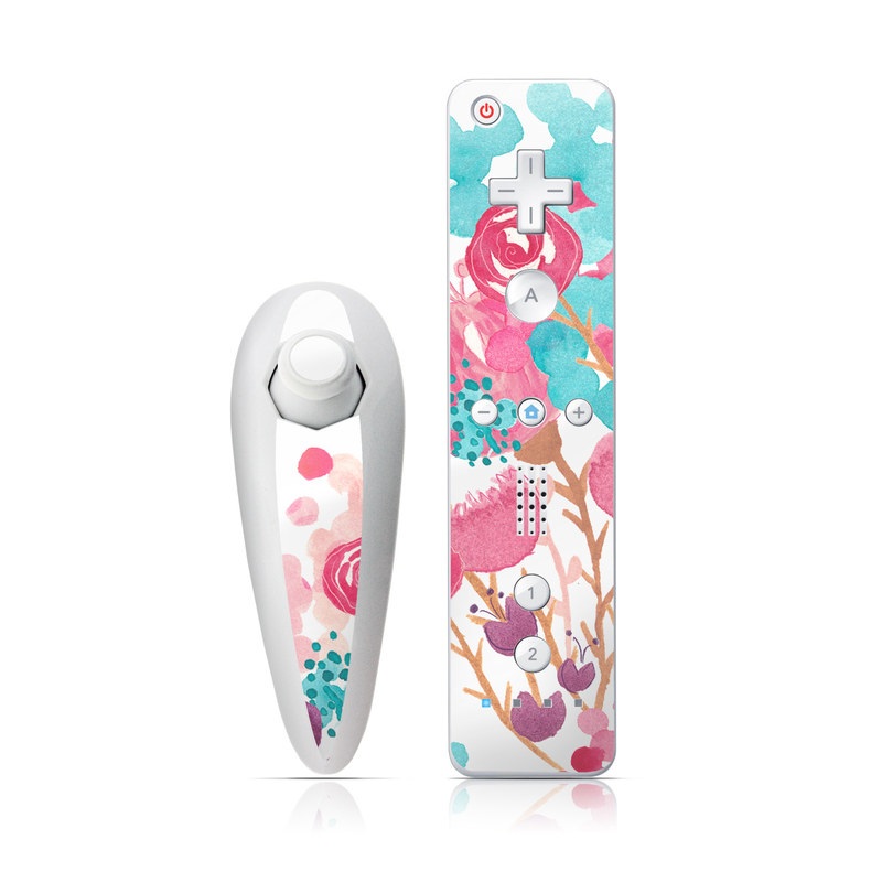 Wii Nunchuk Skin - Blush Blossoms (Image 1)