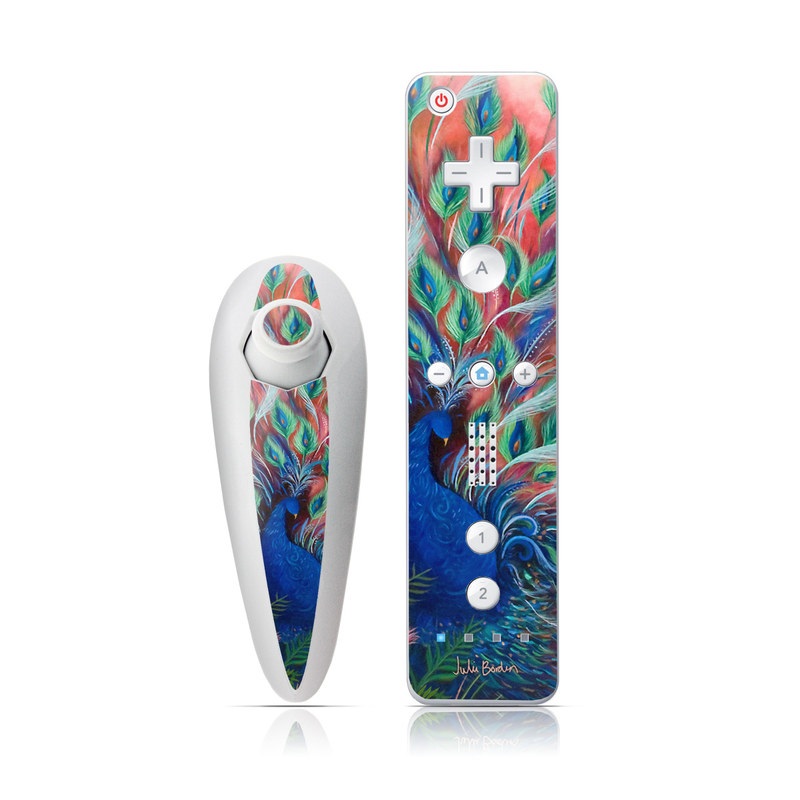 Wii Nunchuk Skin - Coral Peacock (Image 1)