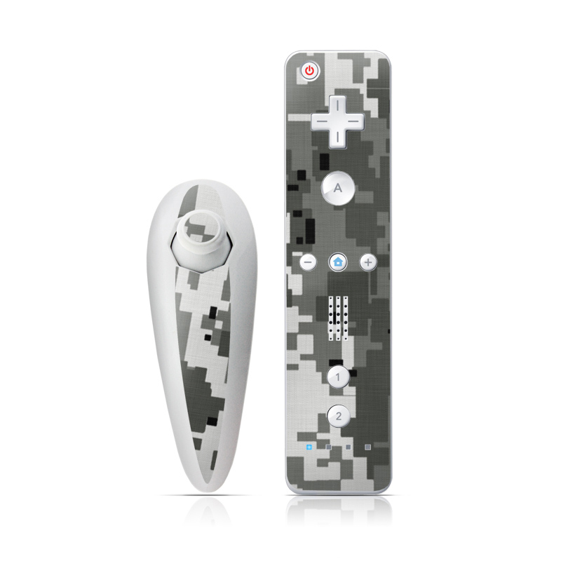 Wii Nunchuk Skin - Digital Urban Camo (Image 1)