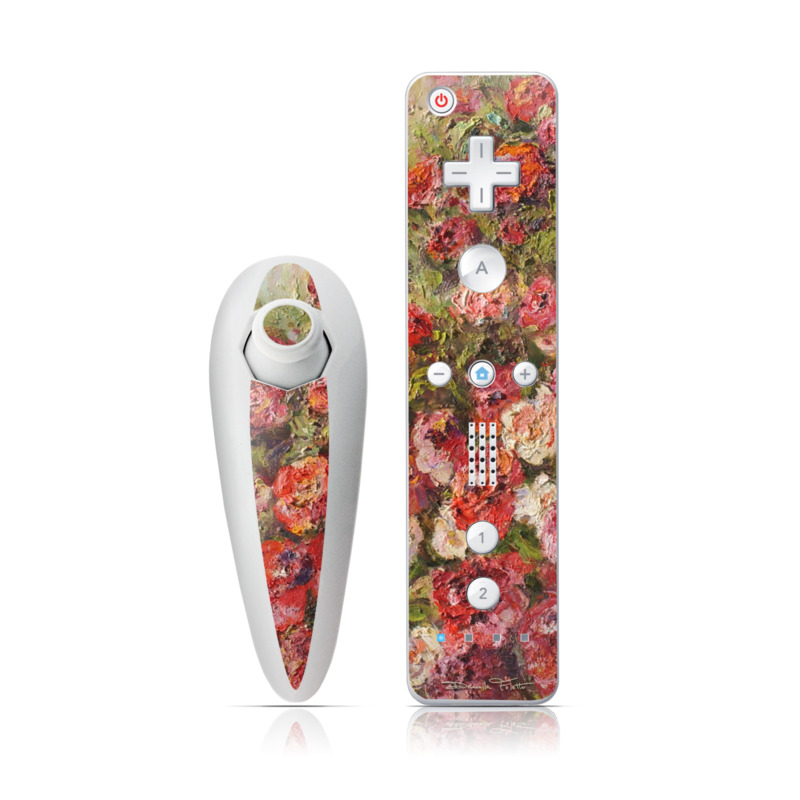 Wii Nunchuk Skin - Fleurs Sauvages (Image 1)