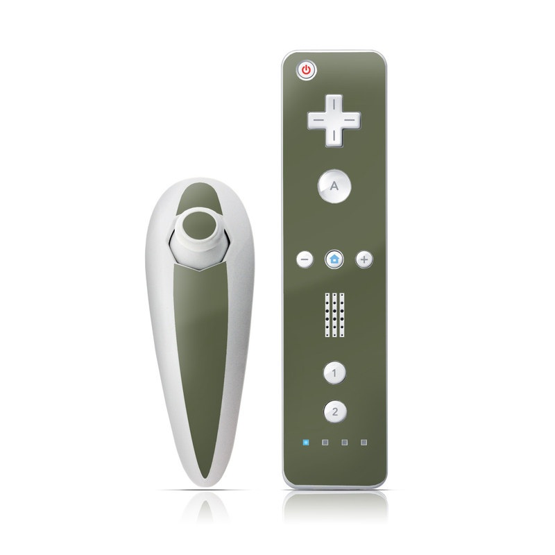 Wii Nunchuk Skin - Solid State Olive Drab (Image 1)