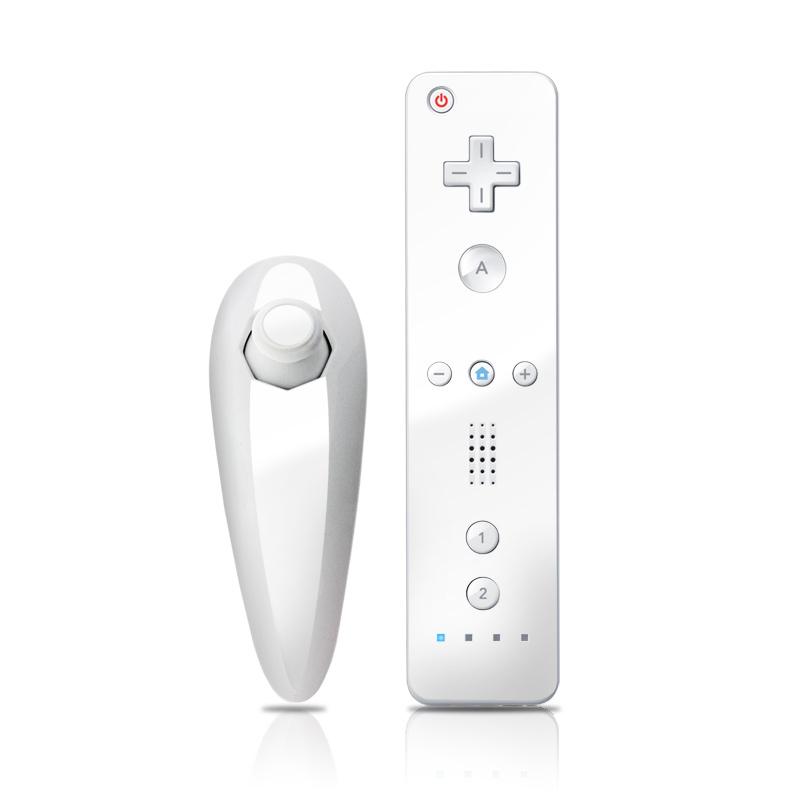 Wii Nunchuk Skin - Solid State White (Image 1)