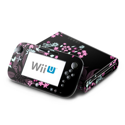Wii U Skin - Dark Flowers