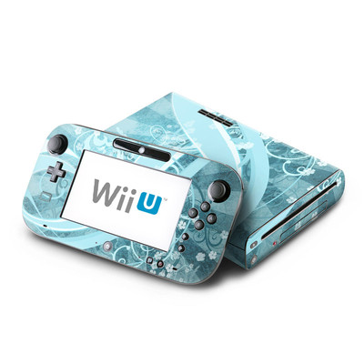 Wii U Skin - Flores Agua