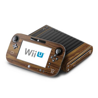 Wii U Skin - Wooden Gaming System