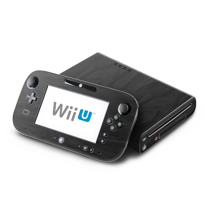 Wii U Skin - Black Woodgrain (Image 1)