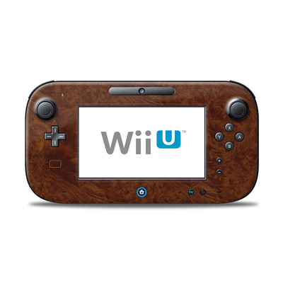 Wii U Controller Skin - Dark Burlwood