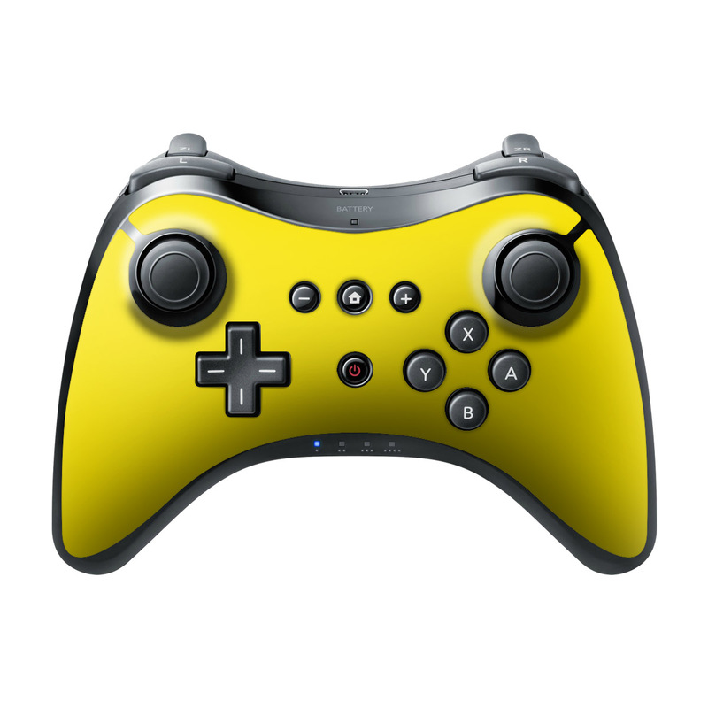 Nintendo Wii U Pro Controller Skin - Solid State Yellow (Image 1)