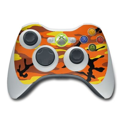 Xbox 360 Controller Skin - Orange Camo