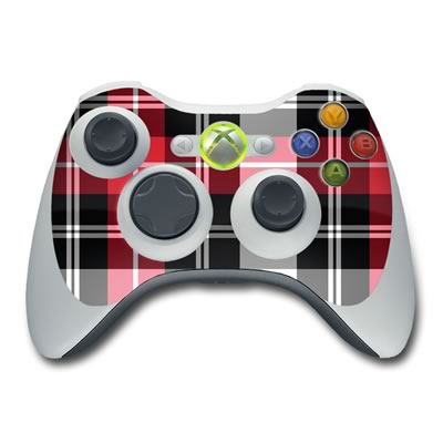 Xbox 360 Controller Skin - Red Plaid