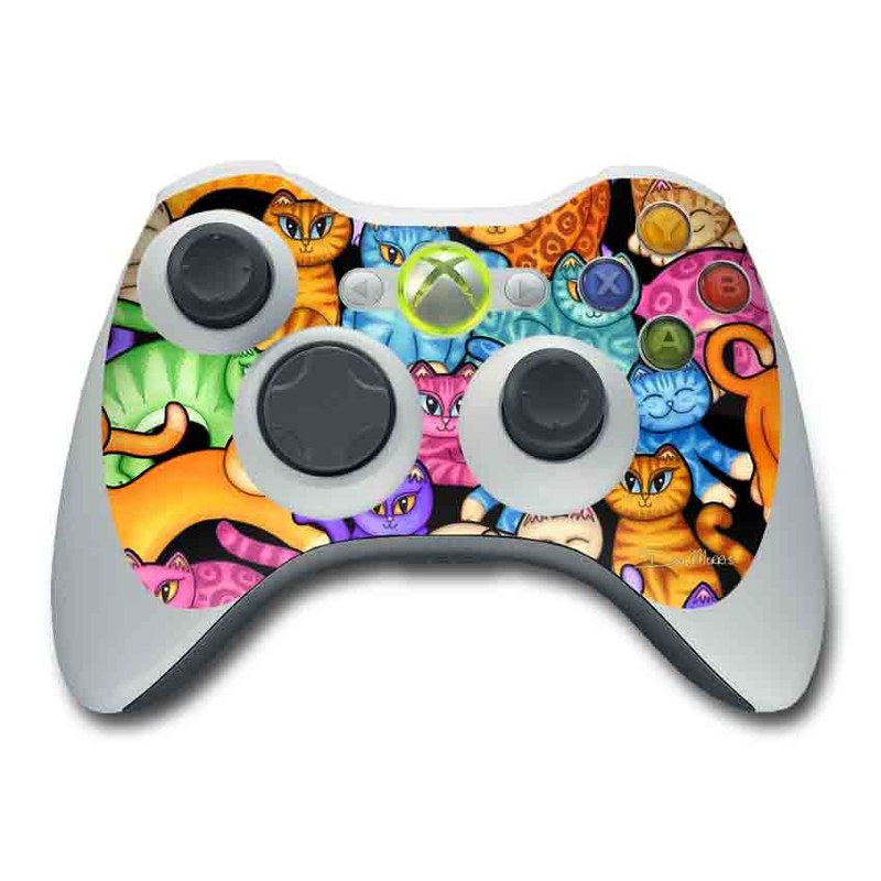 Xbox 360 Controller Skin - Colorful Kittens (Image 1)