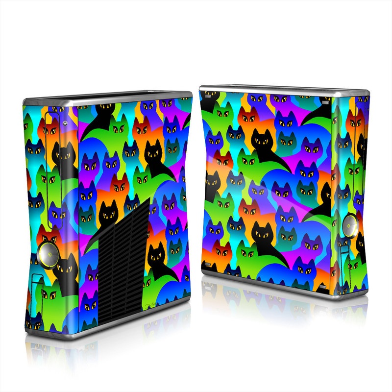 Xbox 360 S Skin - Rainbow Cats (Image 1)