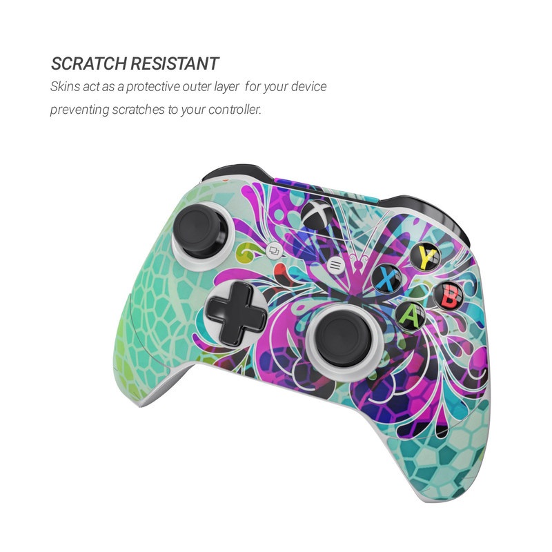 Microsoft Xbox One Controller Skin - Butterfly Glass (Image 3)