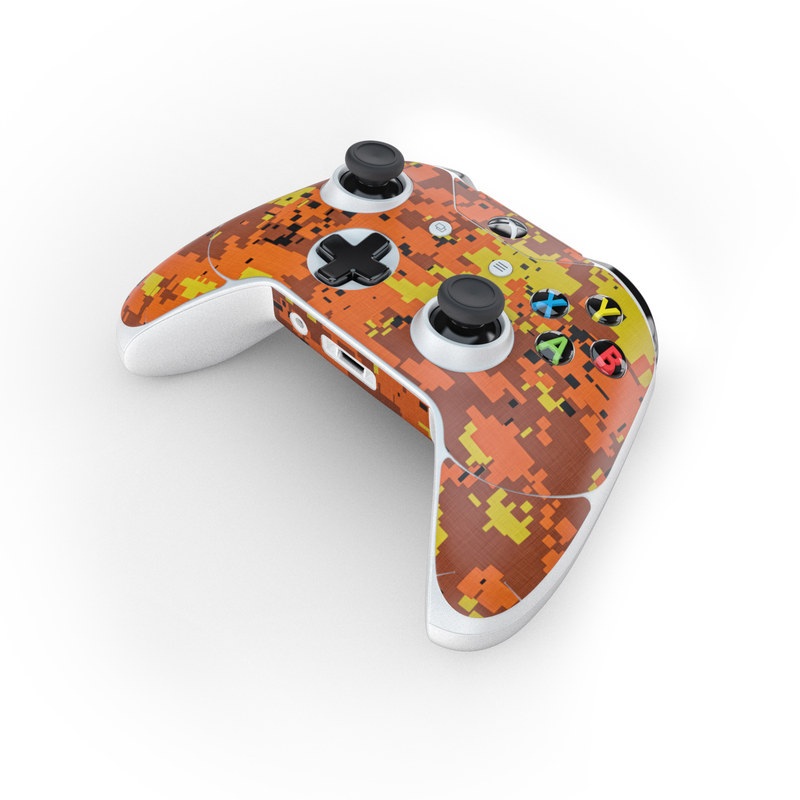 Microsoft Xbox One Controller Skin - Digital Orange Camo (Image 4)