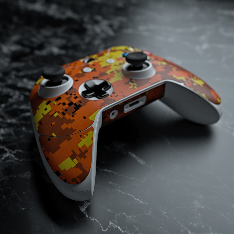 Microsoft Xbox One Controller Skin - Digital Orange Camo (Image 5)