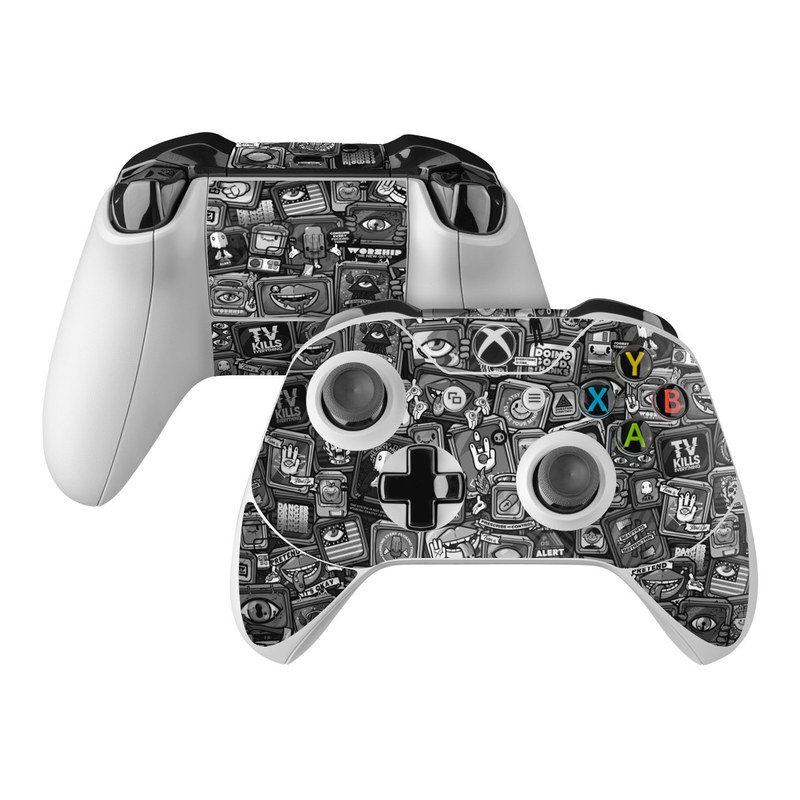 Microsoft Xbox One Controller Skin - Distraction Tactic B&W (Image 1)