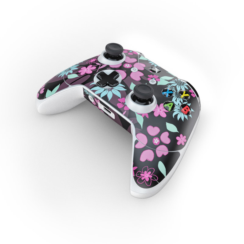 Microsoft Xbox One Controller Skin - Dark Flowers (Image 4)