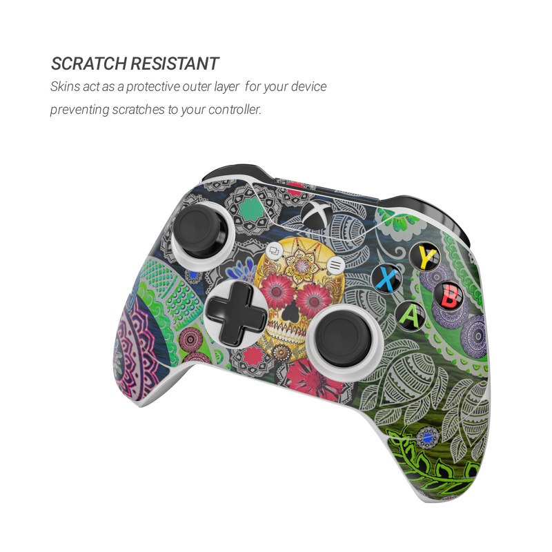 Microsoft Xbox One Controller Skin - Sugar Skull Paisley (Image 3)