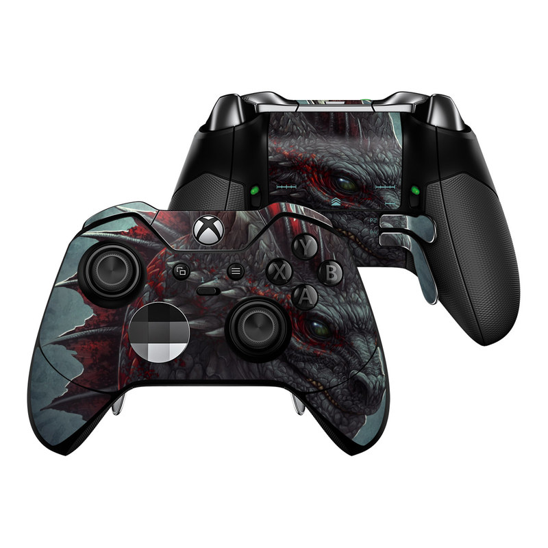 Microsoft Xbox One Elite Controller Skin - Black Dragon (Image 1)