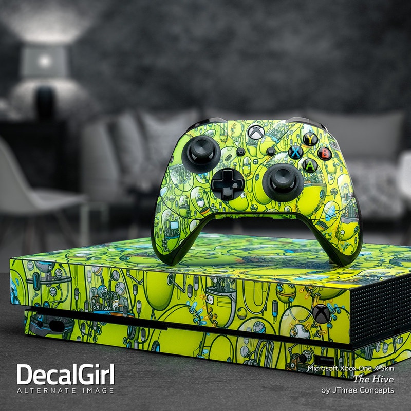 Microsoft Xbox One X Skin - Wooden Gaming System (Image 5)