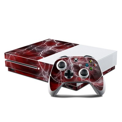 Microsoft Xbox One S Console and Controller Kit Skin - Apocalypse Red
