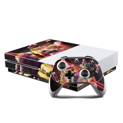 Microsoft Xbox One S Console and Controller Kit Skin - Burger Cats