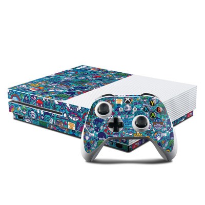 Microsoft Xbox One S Console and Controller Kit Skin - Cosmic Ray