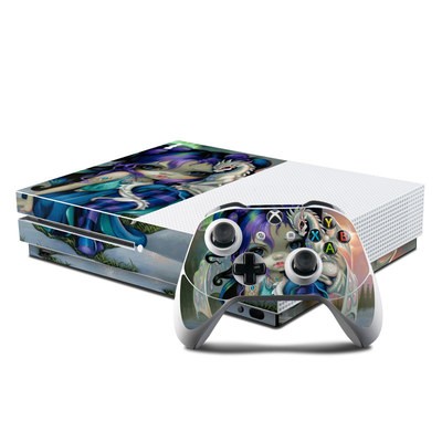 Microsoft Xbox One S Console and Controller Kit Skin - Frost Dragonling