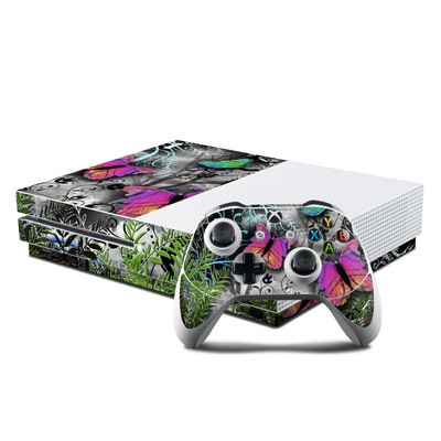 Microsoft Xbox One S Console and Controller Kit Skin - Goth Forest