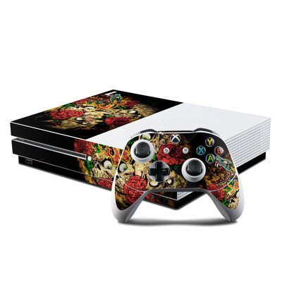 Microsoft Xbox One S Console and Controller Kit Skin - Gothic Tattoo
