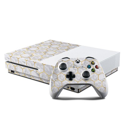 Microsoft Xbox One S Console and Controller Kit Skin - Honey Marble