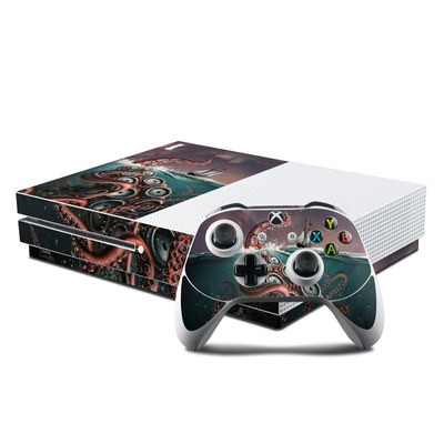 Microsoft Xbox One S Console and Controller Kit Skin - Kraken