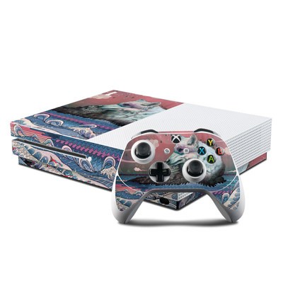 Microsoft Xbox One S Console and Controller Kit Skin - Lone Wolf