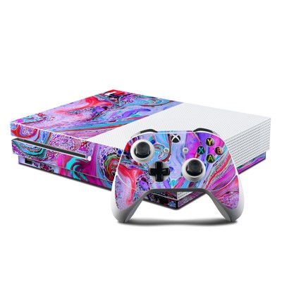 Microsoft Xbox One S Console and Controller Kit Skin - Marbled Lustre