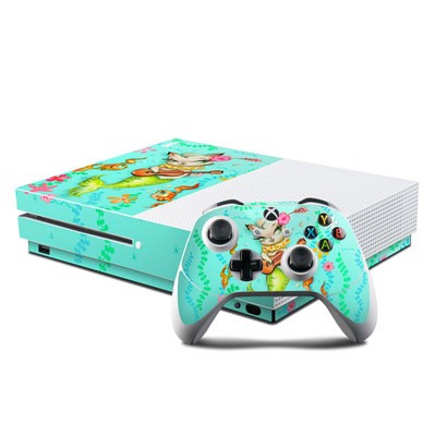 Microsoft Xbox One S Console and Controller Kit Skin - Merkitten with Ukelele