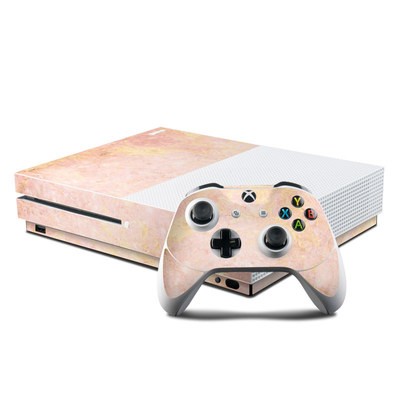 Microsoft Xbox One S Console and Controller Kit Skin - Rose Gold Marble