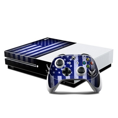 Microsoft Xbox One S Console and Controller Kit Skin - USAF Flag