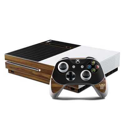 Microsoft Xbox One S Console and Controller Kit Skin - Wooden Gaming System