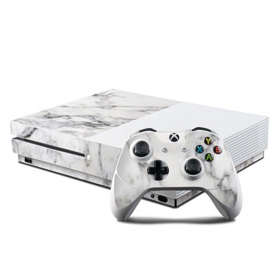 Microsoft Xbox One S Console and Controller Kit Skin - White Marble