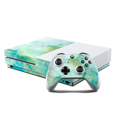 Microsoft Xbox One S Console and Controller Kit Skin - Winter Marble